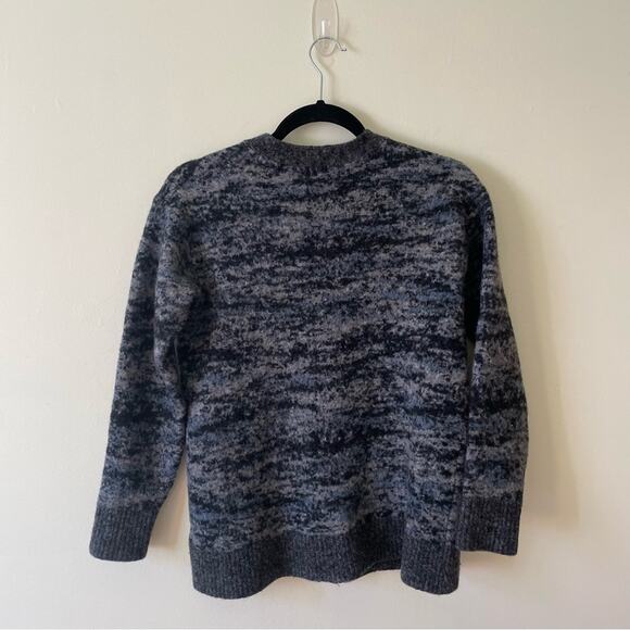 Athleta M long sleeve button down cardigan gray black athleisure merino wool - Picture 5 of 7